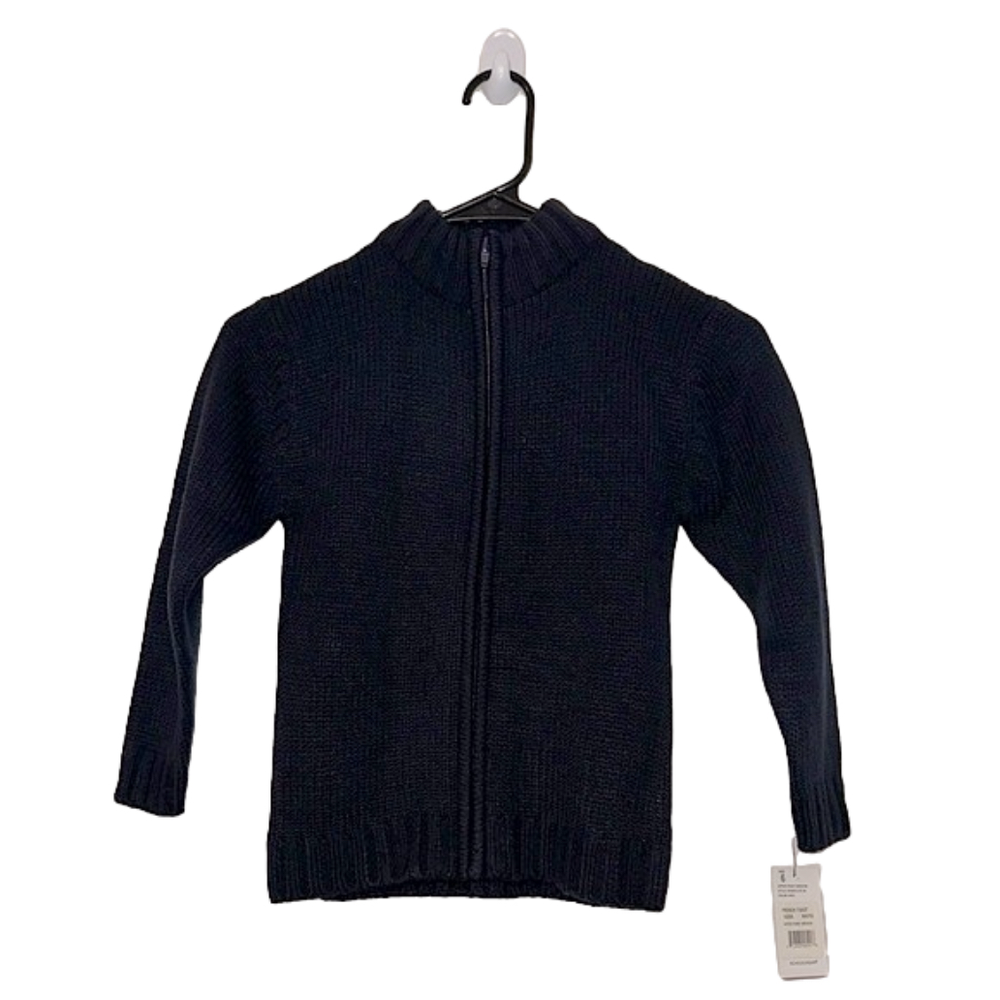 FRENCH TOAST Navy Blue Zipper Front Knit Sweater